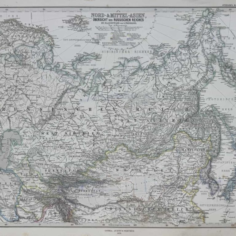 Антикварная карта «Nord- & Mittel-Asien» (Российская империя в Азии), №59